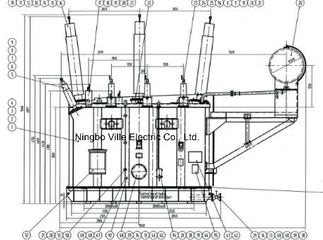 Sf10-12500/110 12.5mva 110kv Dual-Winding No-Load Tapping Power Transformer