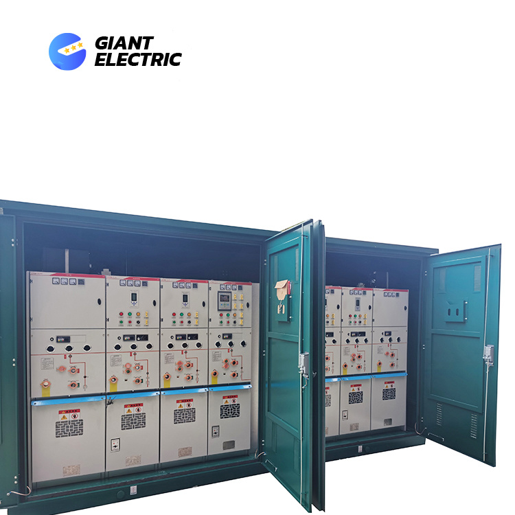 Outdoor 11kv 22kv 33kv Electricity Cubicle Kiosk Transformer Station / Electrical Power Distribution Compact Substation