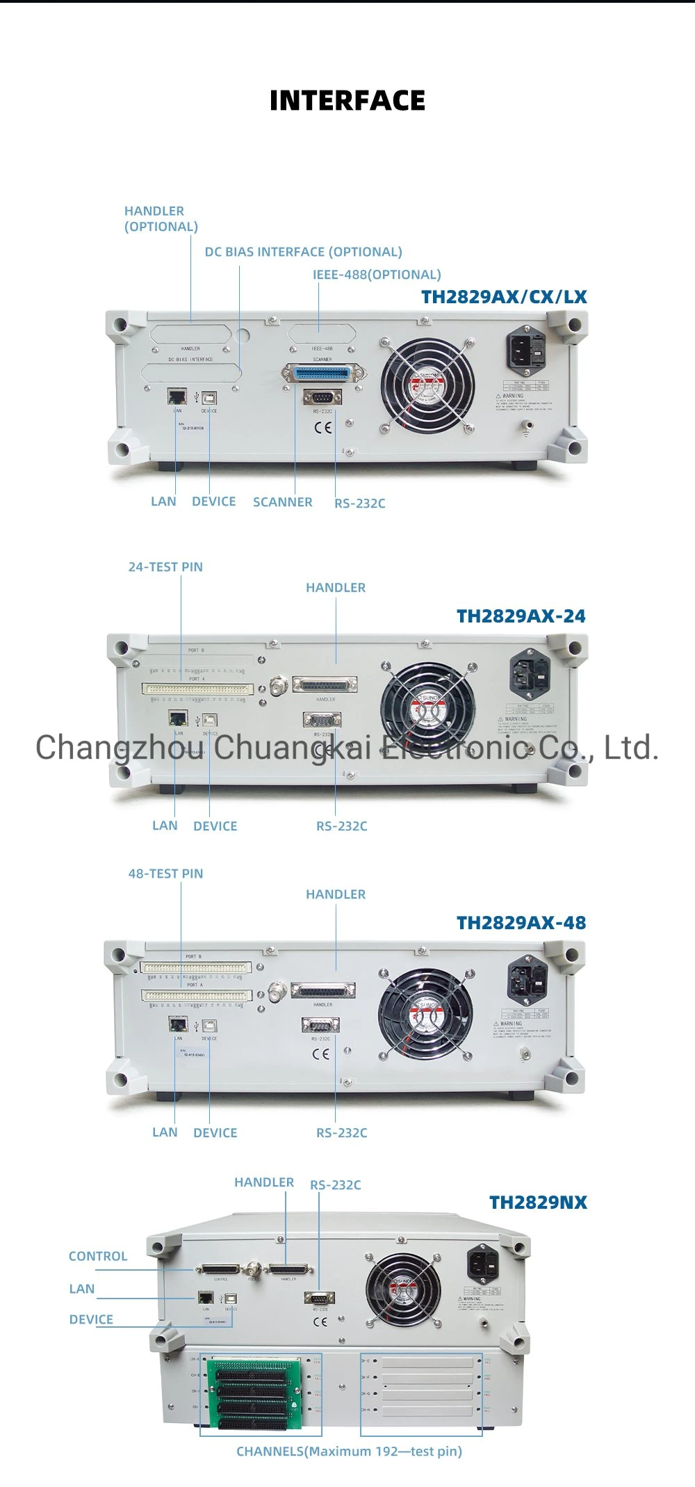 Th2829ax-48 Automatic Transformer Test System 48p 20Hz-200kHz Without Scanning Box