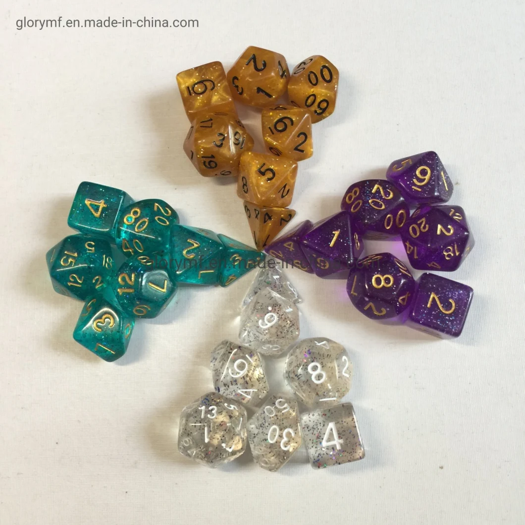 Custom Dnd Plastic Dice Board Game Dice