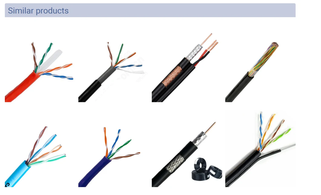 Outdoor Network Cable FTP/SFTP/UTP Cat5e LAN Cable with Messenger Communication Cable