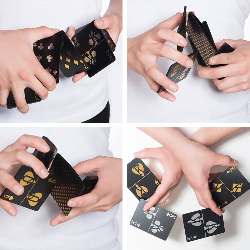 Black Color Poker Card Sets Classic Magic Tricks Tool Poker Games