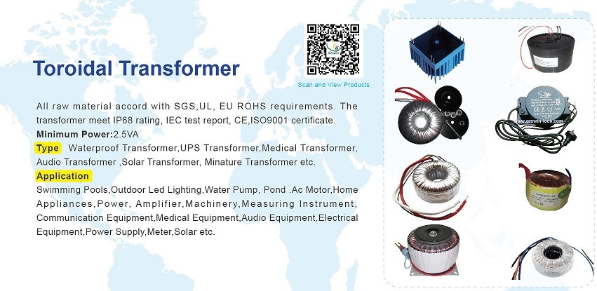 Single Phase Transformer Design Voltage Power Toroidal Transformer with CB IEC