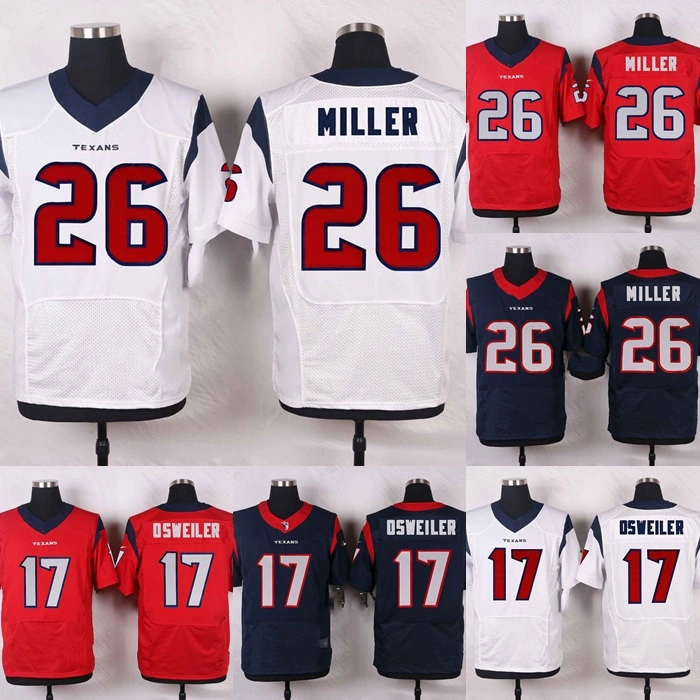 Free Shipping Texans Miller Osweiler Game American Customized Football Jerseys