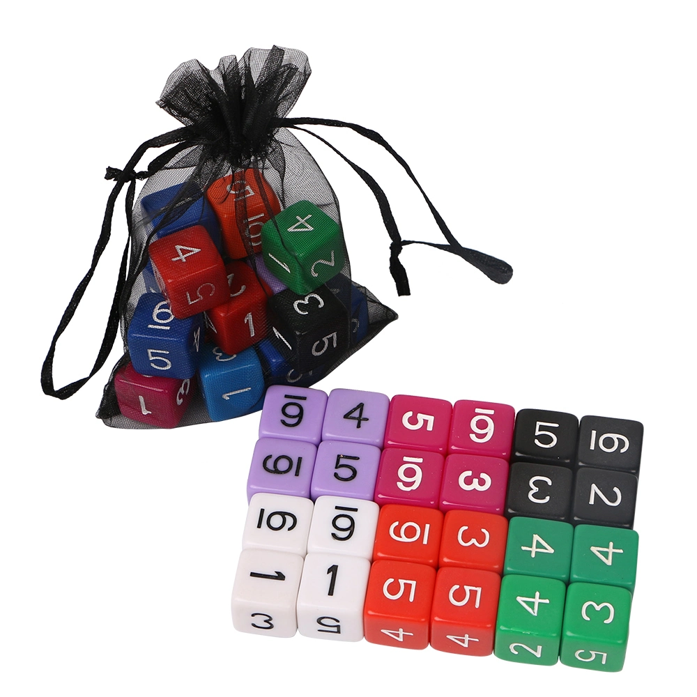 Factory Price Colorful Custom Made 6 Sided Dice for Game N&R