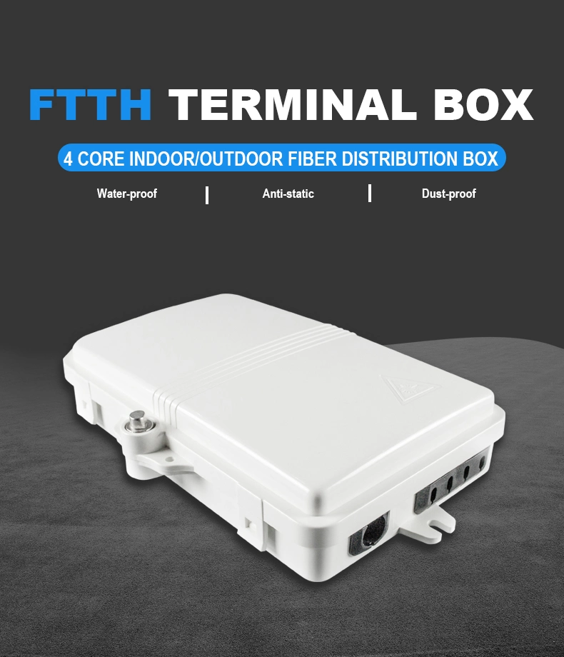 FTTX Indoor Outdoor 4core Drop Cable 8 Port TV & Fiber Optic Network Termination Box