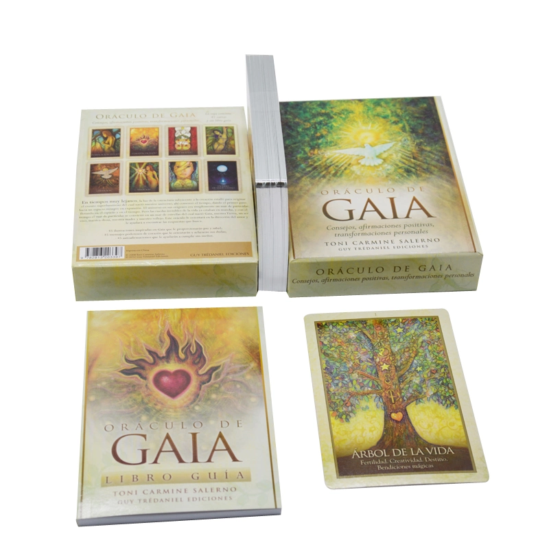 Large Size Art Paper Custom Printed Gold Gdge Tarot Cards