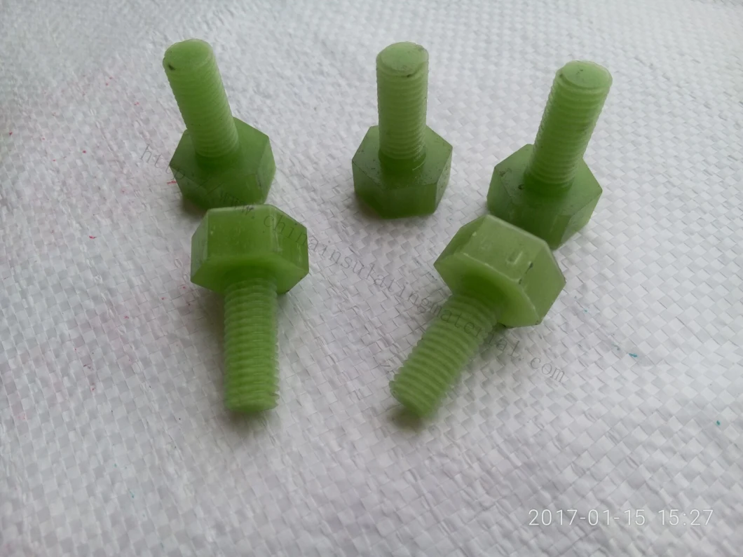 Epoxy Reinforced FRP Bolt and Nut for Anti-Corrosion Industry Light Green Colours for Transforme R