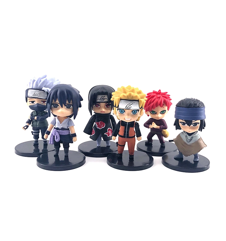 Most Popular Promotional Gift Famous Japanese Style Miniature Cartoon Character Naruto Anime Action Figure Cheap