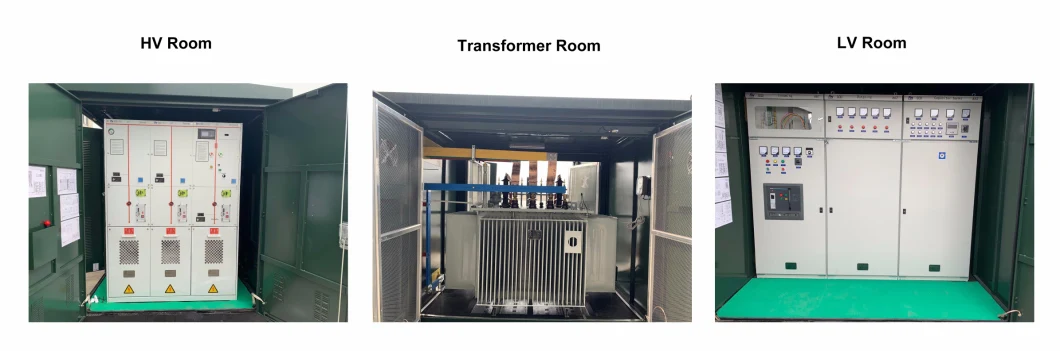 33kv 1250kVA Kiosk Three Phase Power Distribution Compact Transformer Substation