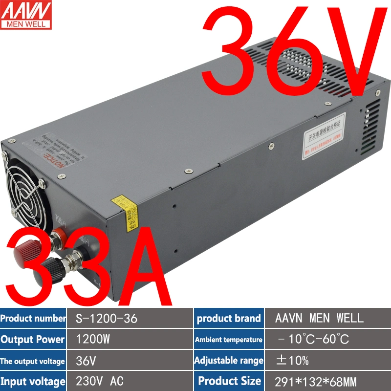 LED Switching Power Supply 1200W DC Industrial Control Transformer 36V33A