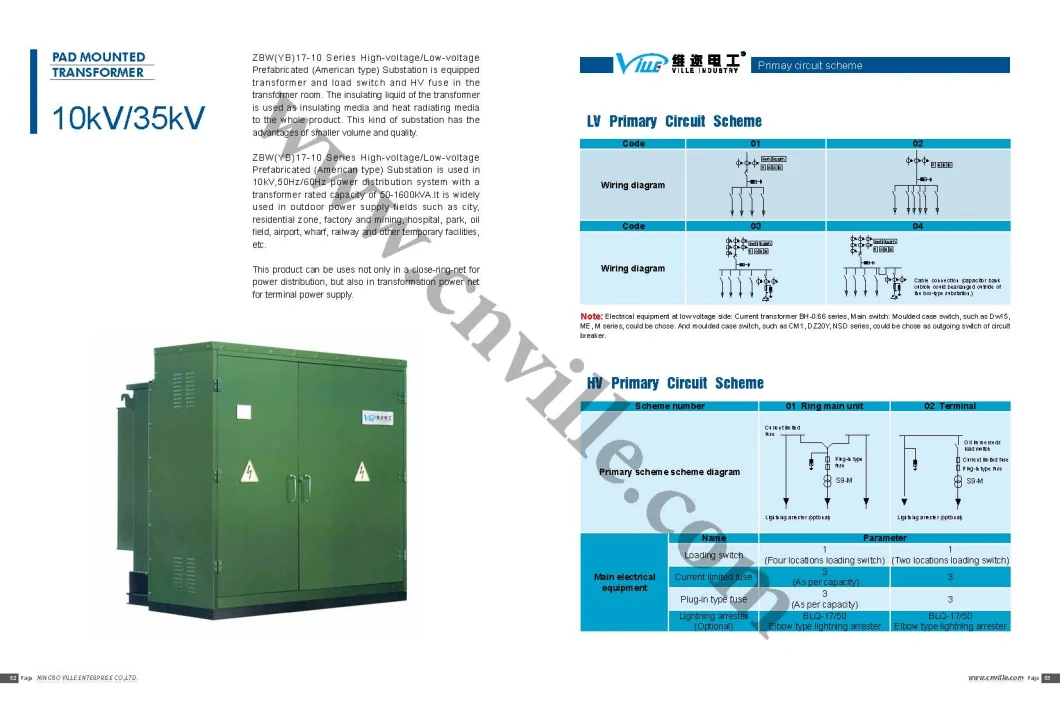 35kv 20kv 11kv Combined Transformer Substation Package Compact Mobile Box Type Transformer Substation Modular Prefabricated Substation