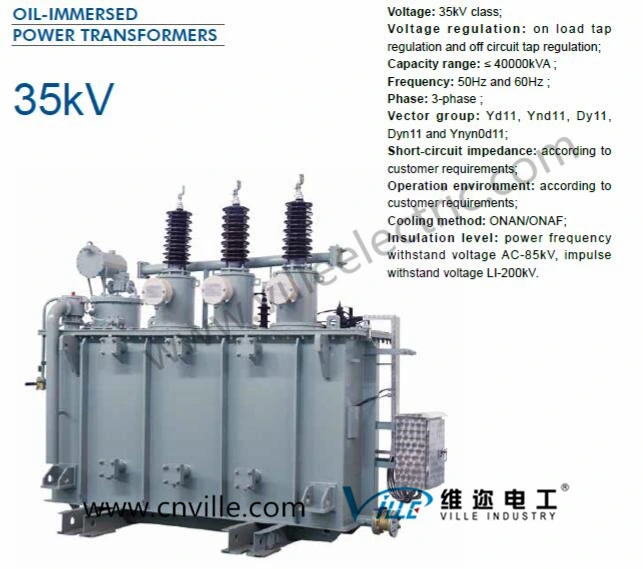 S11-5000/35 5mva S11 Series 35kv Power Transformer with on Load Tap Changer