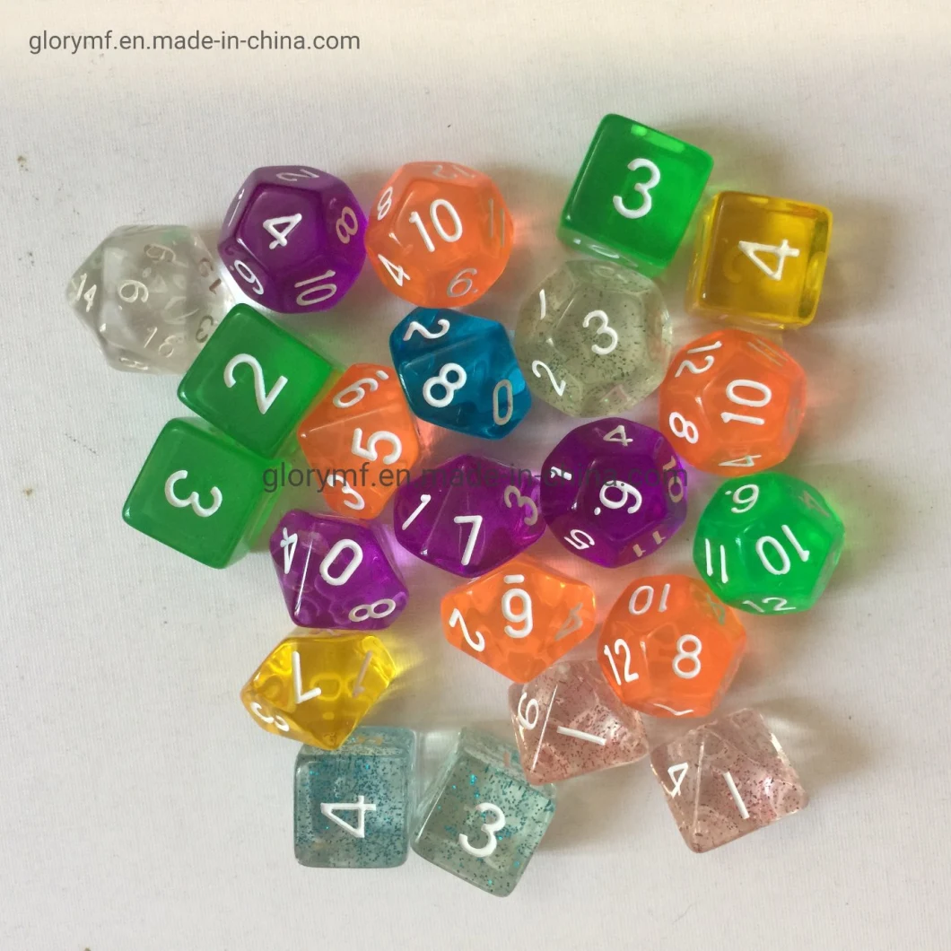 Custom Dnd Plastic Dice Board Game Dice