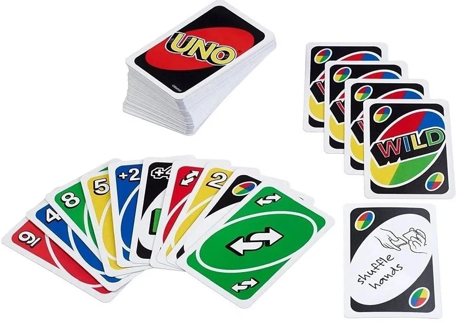 Custom Logo Party Game Toy Gift Uno Card Playing Card Packaged with Tin Box