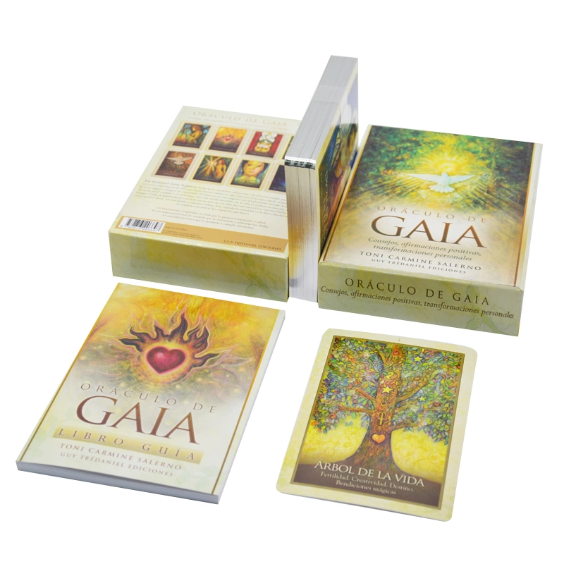 Large Size Art Paper Custom Printed Gold Gdge Tarot Cards