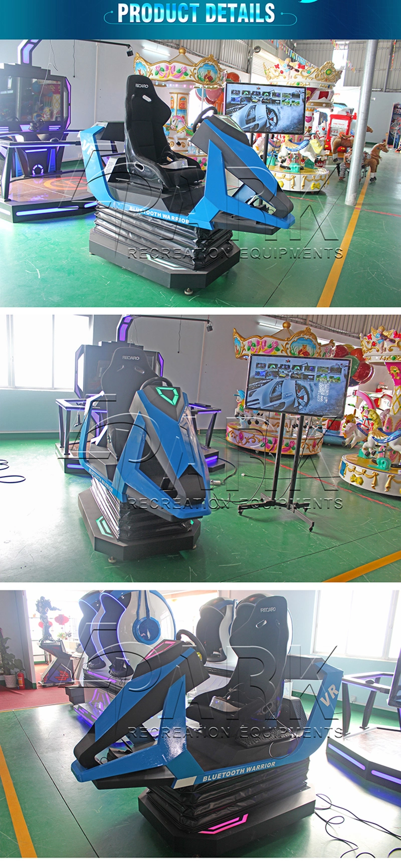 Amusement Park Bluetooth Warrior 9DVR Free Car Racing Games Racing Simulator Video Game Machine