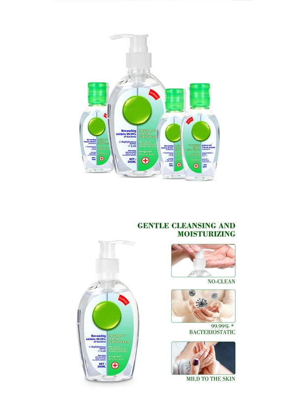Hot Sale Free Isopropyl Sterilization Wash 50ml Instant Based 75% Alcohol Free Gel Antibacterial Hand Sanitizer