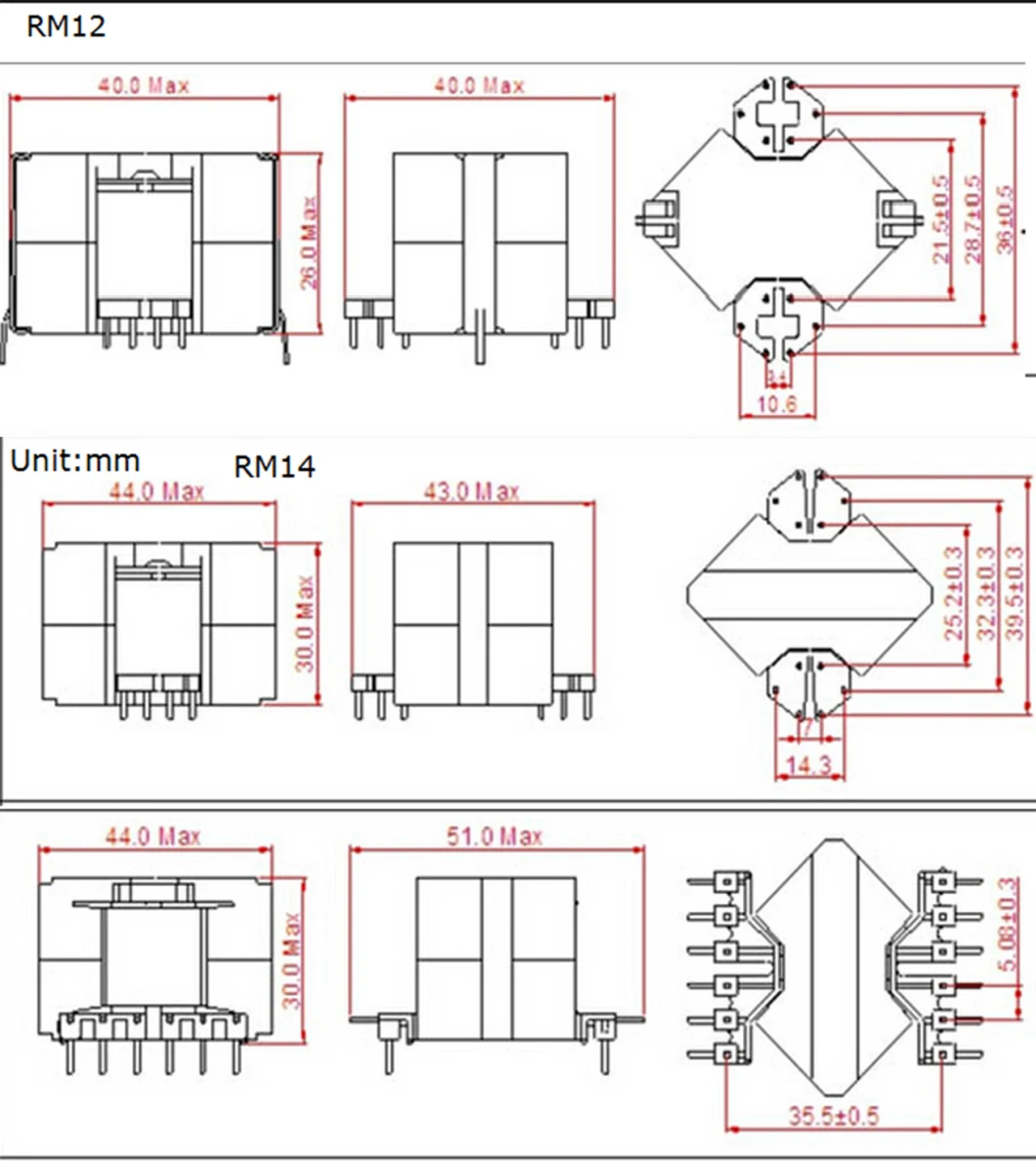 High Frequency Transformer Pq Current Transformer for UPS 12V 24V