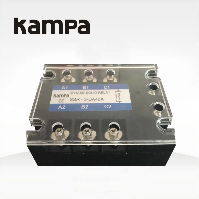 Three Phase SSR-40da Yueqing Kampa Electric Three Phase Solid State Relay 40A