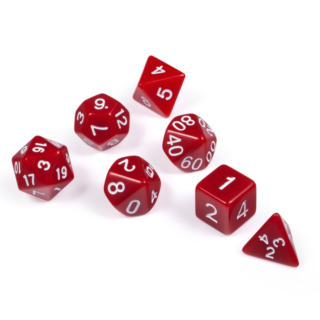 Custom Polyhedral Dice Set, 7 Dies Acrylic Dice with Free Bag for Dungeons and Dragons Table Games