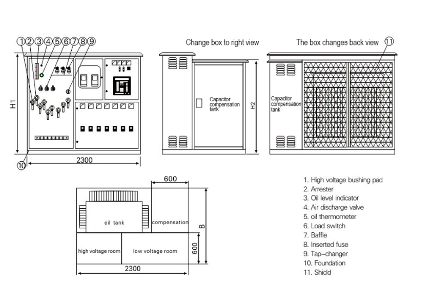 Yb/Zgs Series Substation Equipment, 33/11kv Outdoor Earthing Package Substation with 3c/Ce/ISO9001