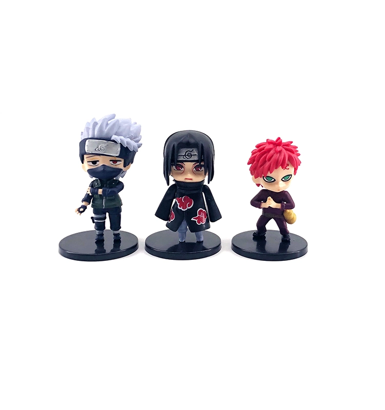 Most Popular Promotional Gift Famous Japanese Style Miniature Cartoon Character Naruto Anime Action Figure Cheap