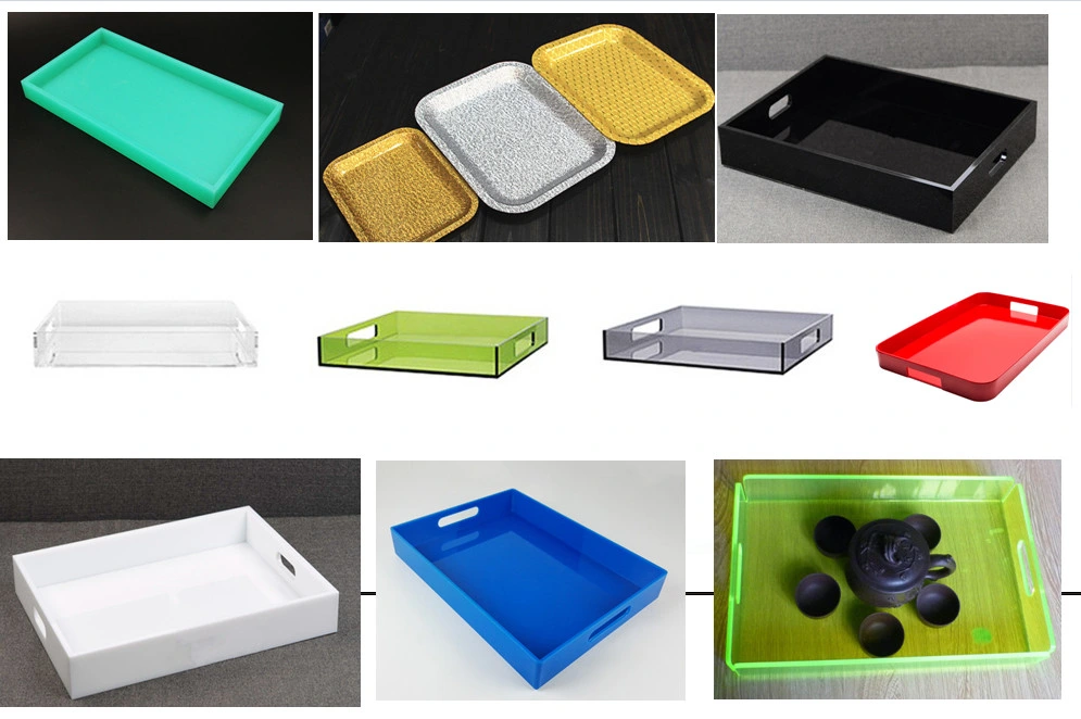 Custom Different Color, Different Sizes Acrylic Tray, Fruit Tray, Food Tray