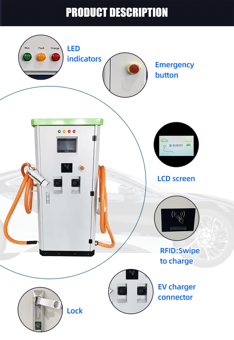 60kw DC GB/T Public EV Charger Supply Evse Fast EV Charger Electric Car Charger