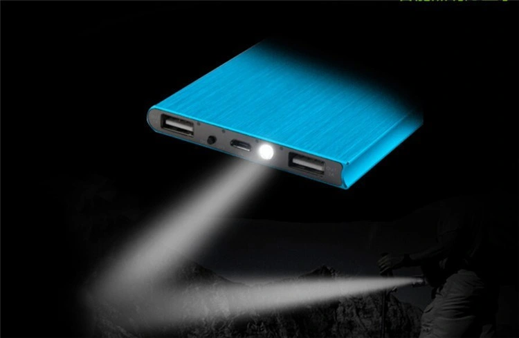 10000 mAh Custom Logo Portable Battery Charger with Light