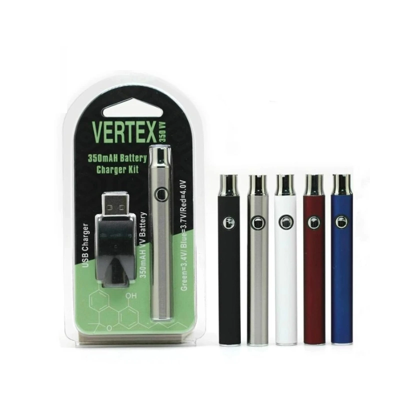 Wholesale Preheat Battery Blister 350mAh Vertex Preheating Variable Voltage VV Battery Charger Vape Pen Kit