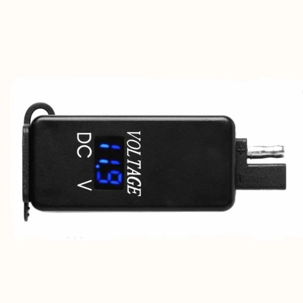 SAE to Dual Waterproof USB Charger W/Voltmeter, 10A Fuse, Motorcycle Phone Charger
