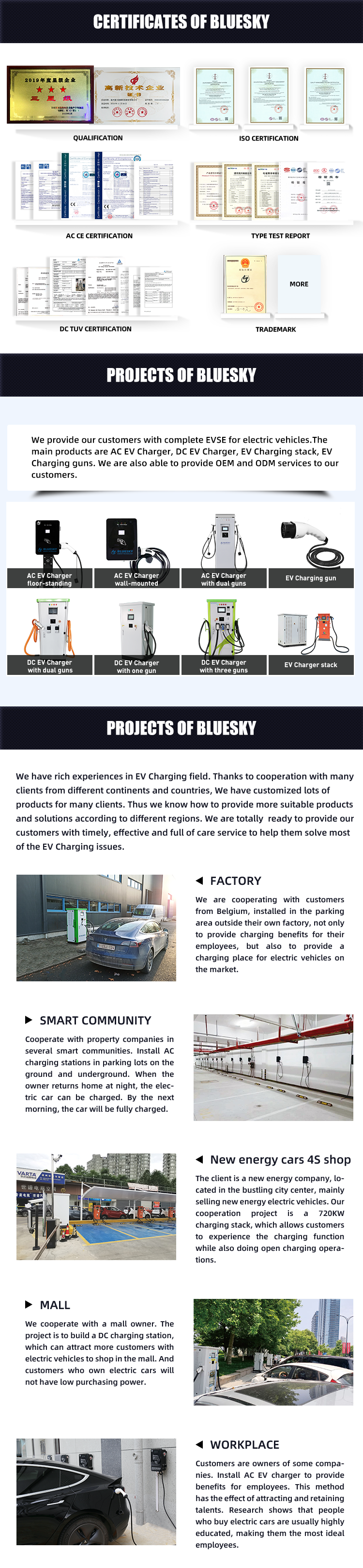 67kw AC/DC Integrated Commercial EV Charger GB/T+CCS2+Type2 Evse DC Fast EV Charger