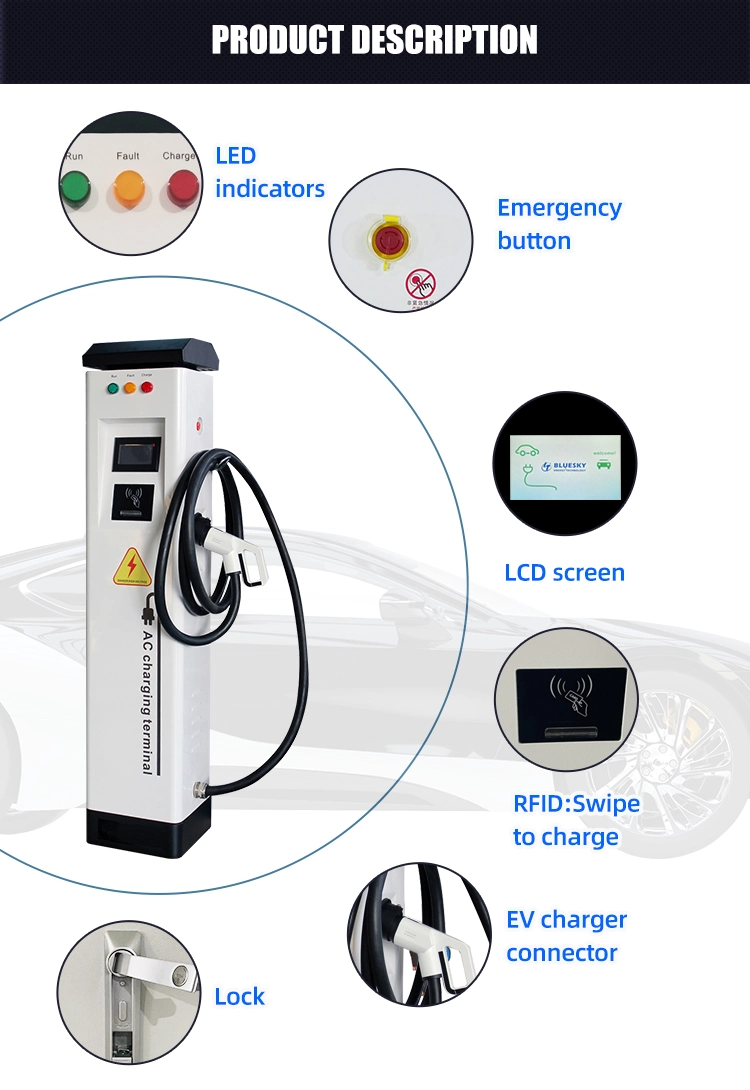 22kw AC EV Charger Home Version Electric Car Charging Electric Charger Car Station EV Charge