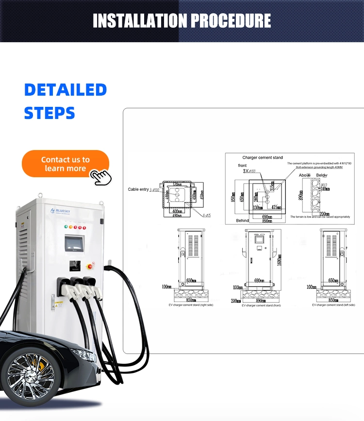 142kw AC/DC Integrated EV Charger Supply Touch Screen Evse DC Fast EV Charger