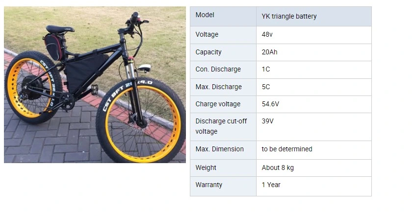 52V 20ah Electric Bicycles Battery, Ebike Battery Triangle, Lithium Ion Bike Battery with BMS and Charger for 52V 1000W/750W/500W Bike Motor Mountain Bicycle