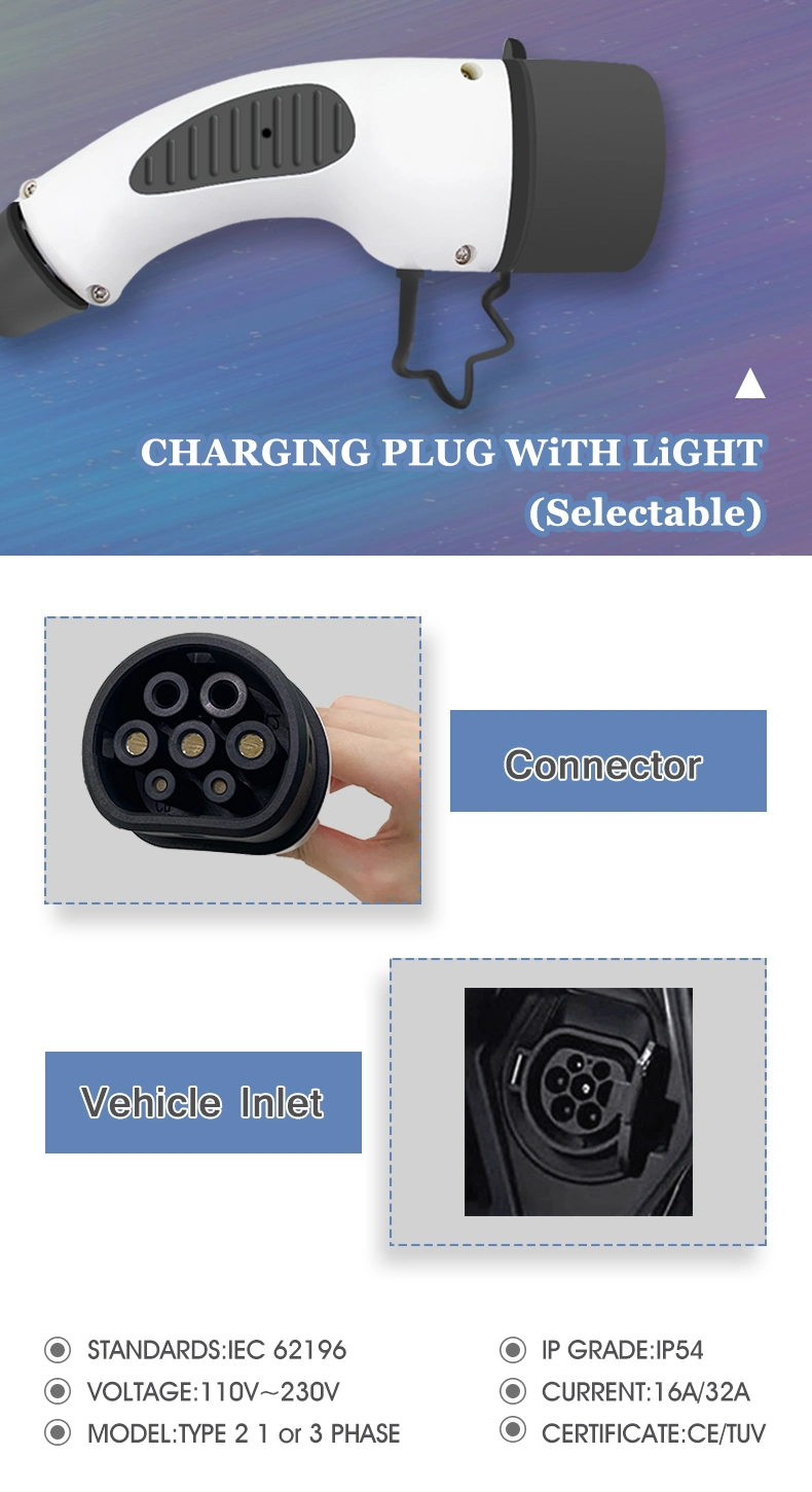 32A 7kw Portable EV Charger with Converter