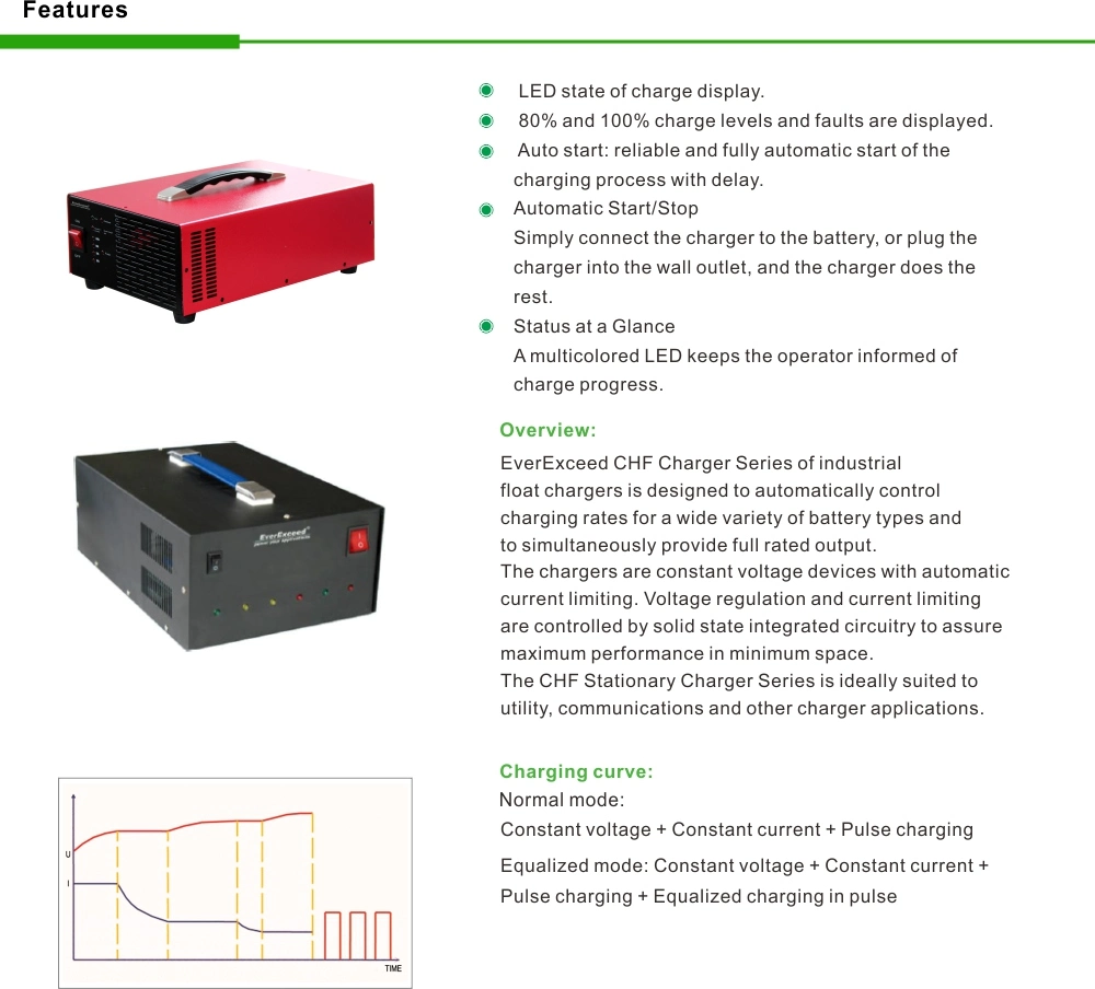 Everexceed 12V5a High Frequency-CHF Single or Three Phase Battery Charger, DC UPS;