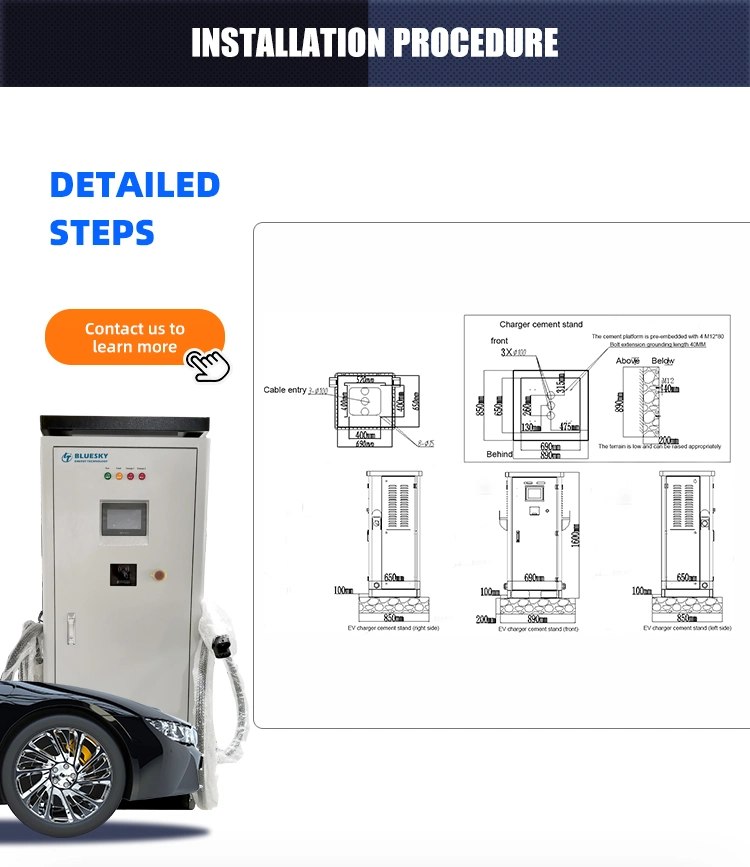 60kw Chademo DC Commercial EV Charger Evse Fast EV Charger