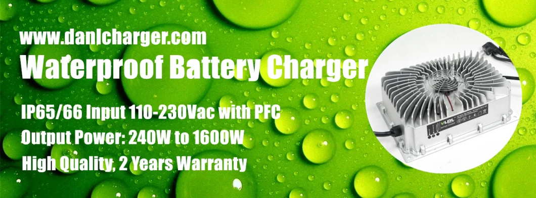 96V 10A 12A Waterproof Battery Charger, Marine Charger, IP65/66, Pfc Input 110-230VAC