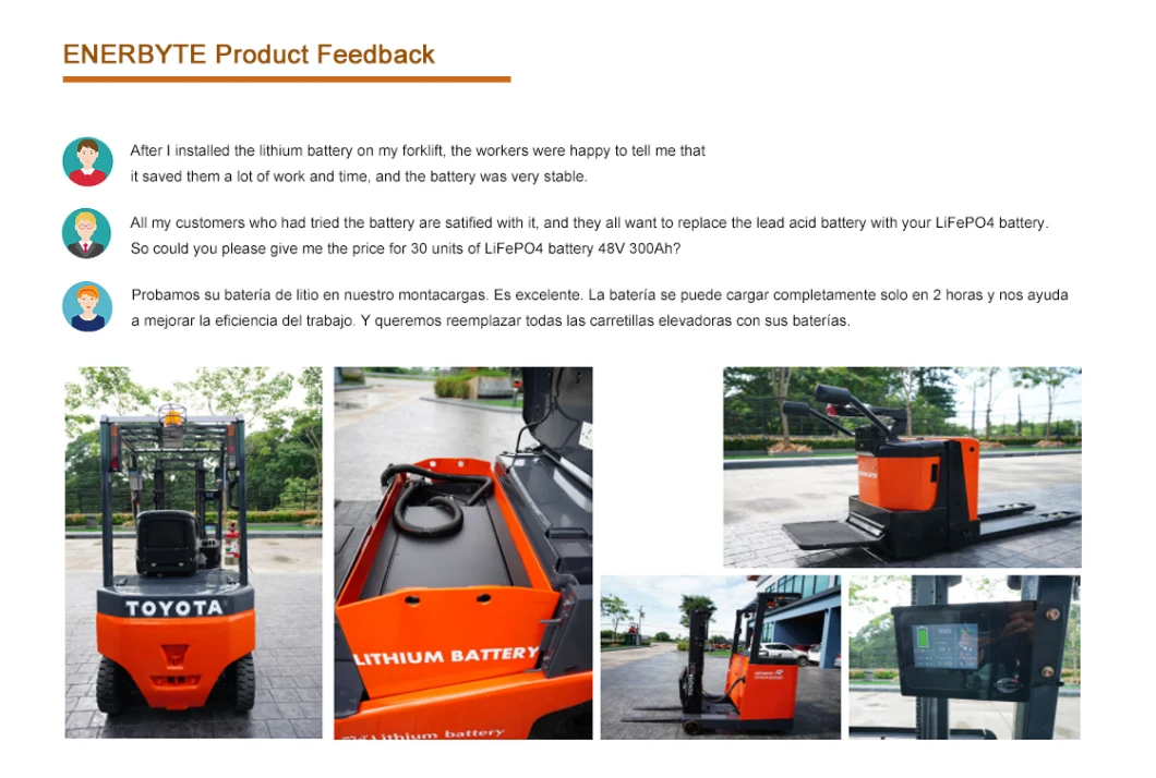 Lithium Battery/ Reach Truck Battery /Forklift Battery/ Toyota Forklift / Li-ion Battery/Li Ion Battery/ LiFePO4 Battery Pack 48V300ah with Battery Charger