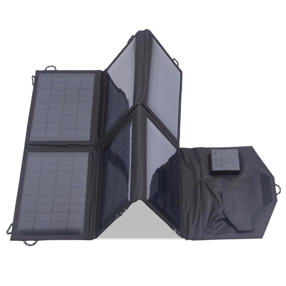 60W Foldable Solar Panel USB DC Portable Computer Car Battery Folding Solar Charger ISO Factory