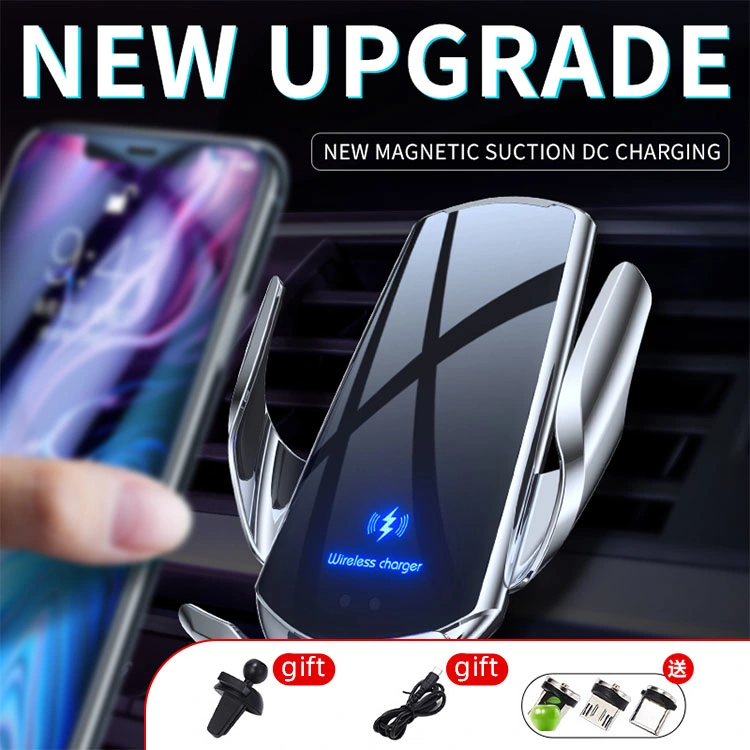 Q3 Fast Charging Auto Clamping Phone Car Wireless Charger Wireless Charger for Samsung for Huawei