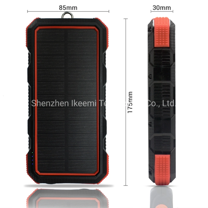 Dual USB Ports Outdoor Portable Power Bank Solar Battery Charger 24000mAh Phone Charger with LED Light