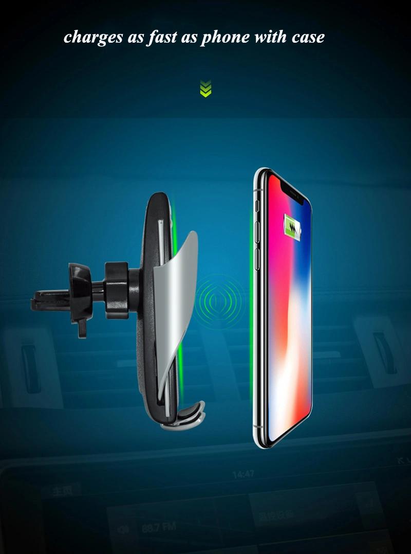 Smart Sensor S5 Car Mount Auto Clamp Wireless Charger Quick Charger