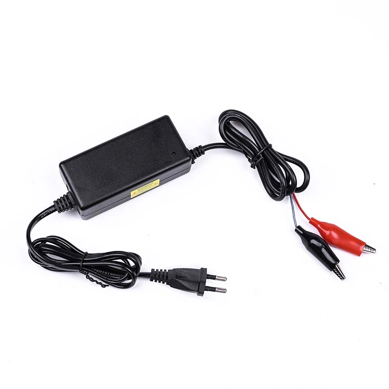 12V 1500mA Wall Mounted Sealed Lead Acid (SLA) Smart Battery Charger with Alligator Clip