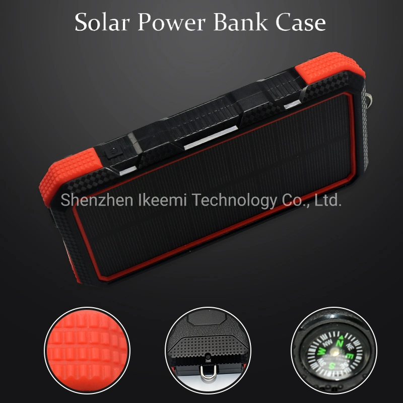 Dual USB Ports Outdoor Portable Power Bank Solar Battery Charger 24000mAh Phone Charger with LED Light