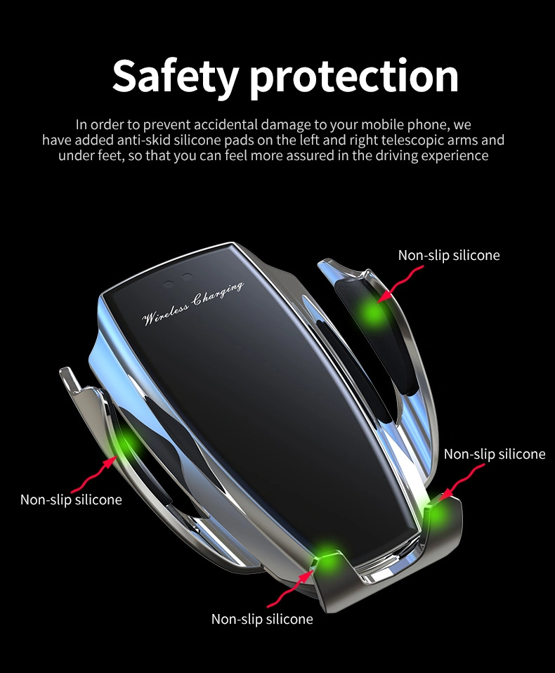 Smart Sensor Car Wireless Charger Infrared Auto-Sens Air Vent Car Mount Wireless Charger