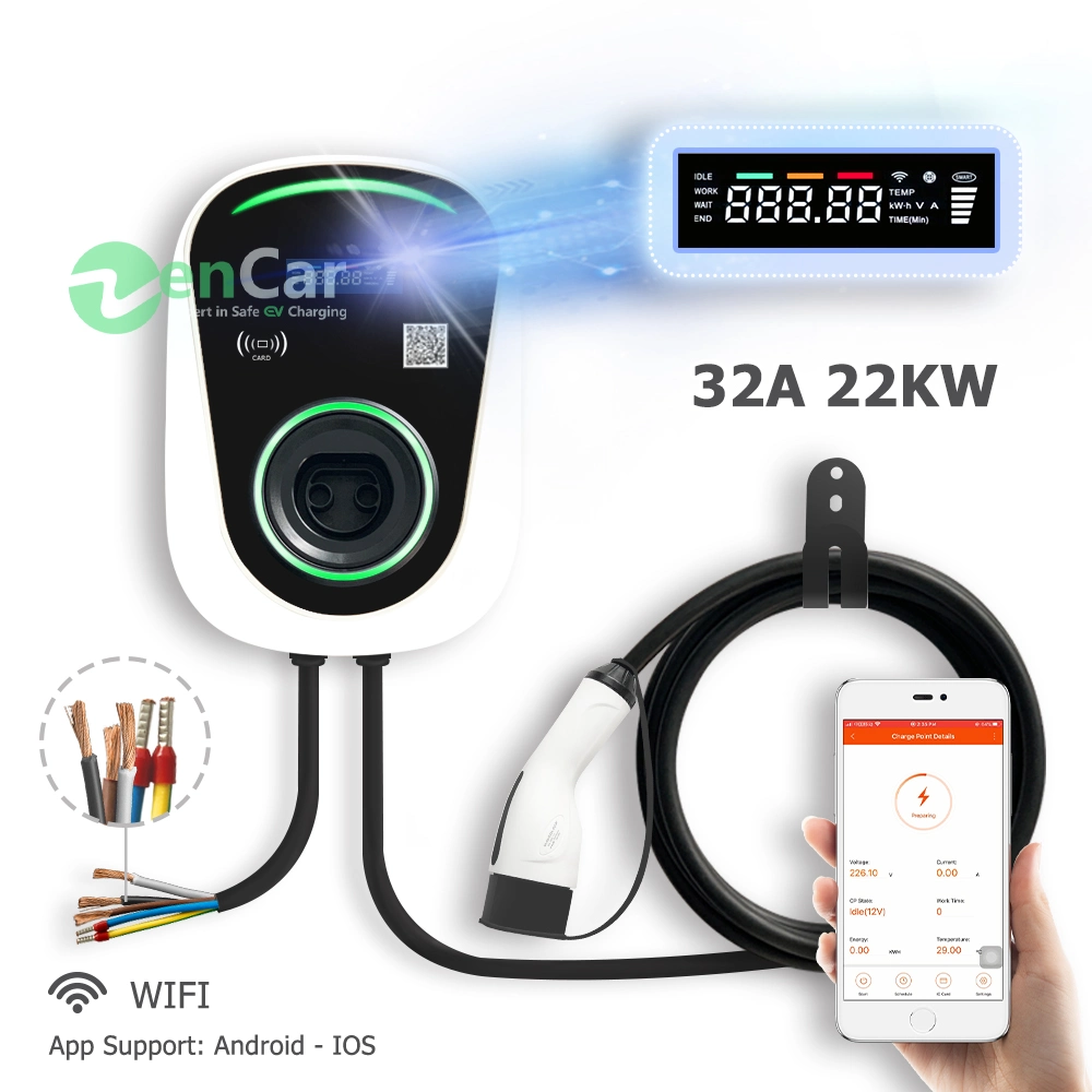 22kw 32A TUV Home Charging Evse EV Charger Station Car Battery Charger