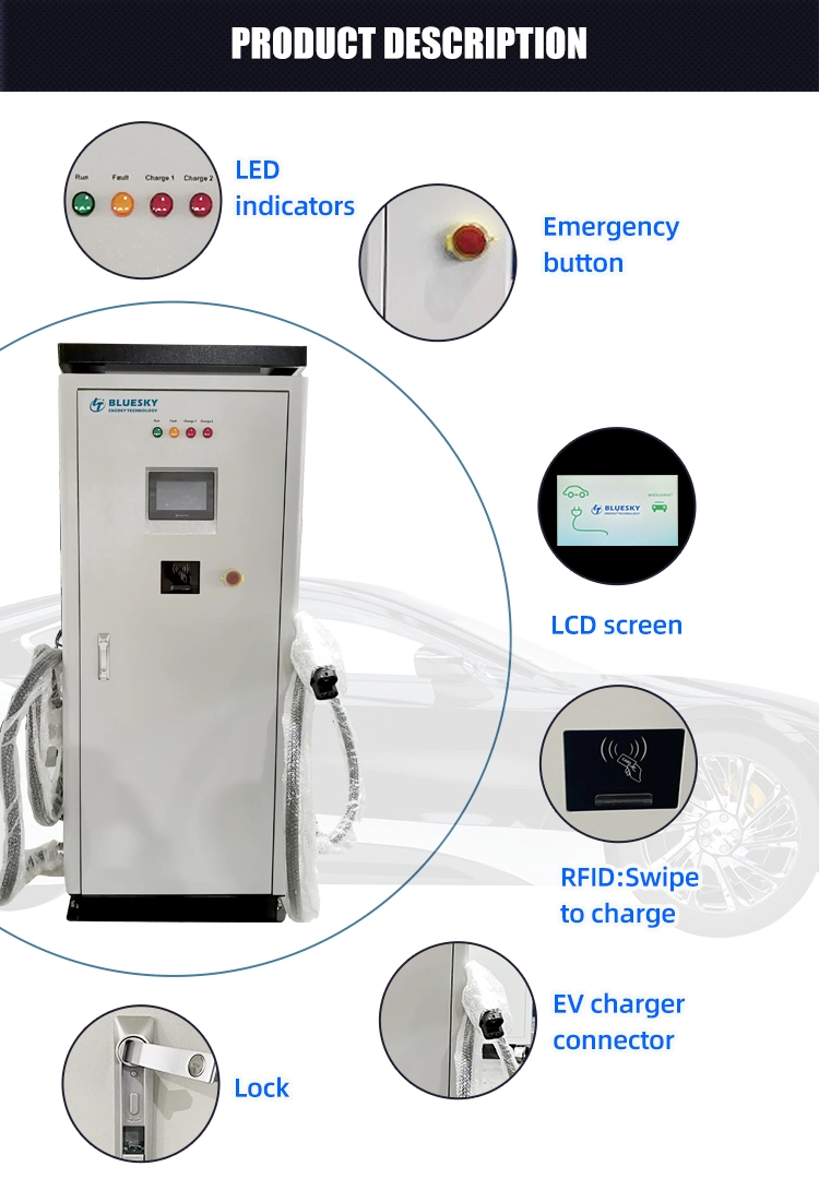 60kw Chademo DC Commercial EV Charger Evse Fast EV Charger